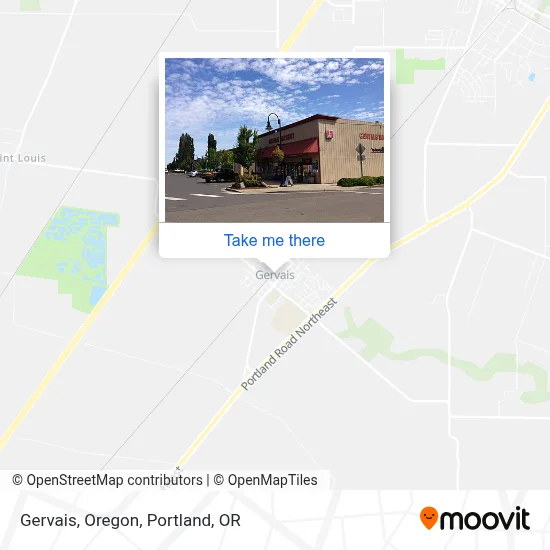 Gervais, Oregon map