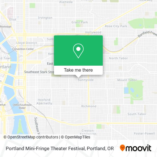 Portland Mini-Fringe Theater Festival map