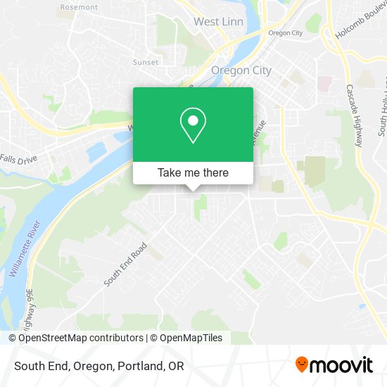 South End, Oregon map