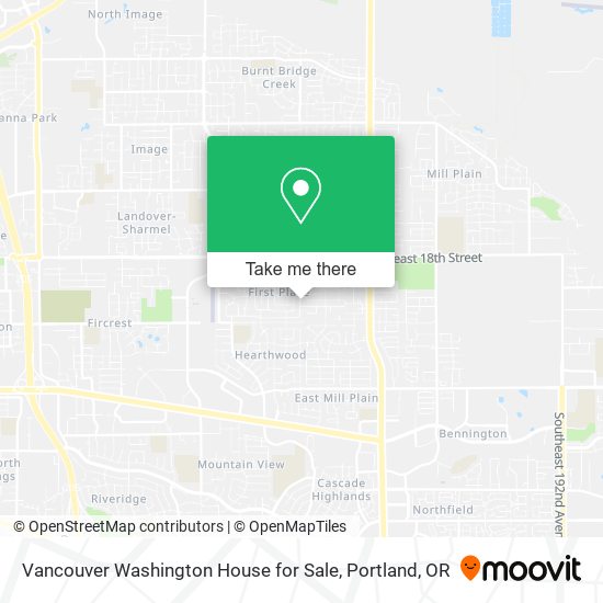 Mapa de Vancouver Washington House for Sale