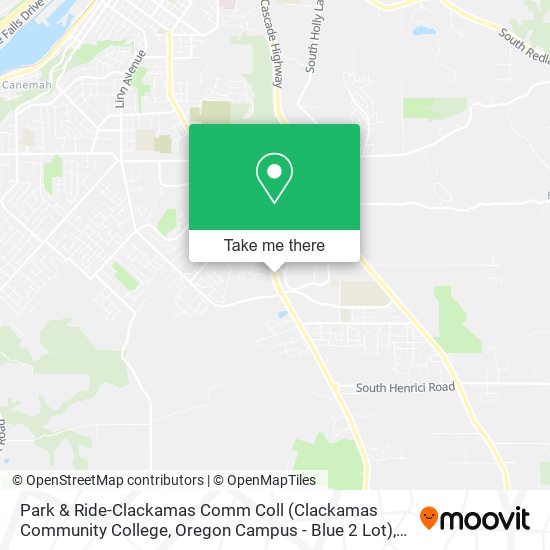 Park & Ride-Clackamas Comm Coll (Clackamas Community College, Oregon Campus - Blue 2 Lot) map