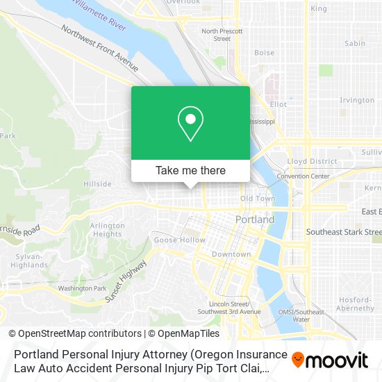 Portland Personal Injury Attorney map
