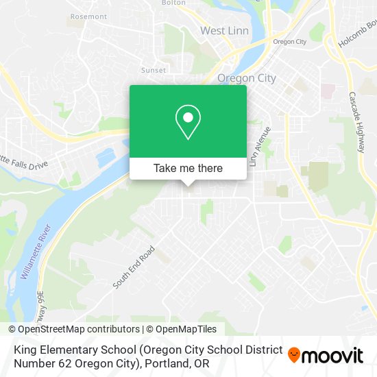 Mapa de King Elementary School (Oregon City School District Number 62 Oregon City)