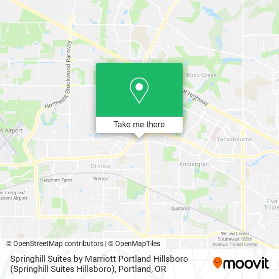Mapa de Springhill Suites by Marriott Portland Hillsboro (Springhill Suites Hillsboro)