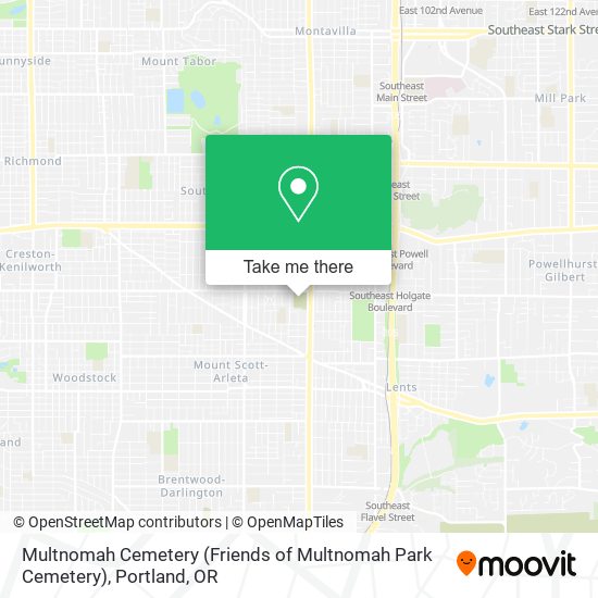 Multnomah Cemetery (Friends of Multnomah Park Cemetery) map