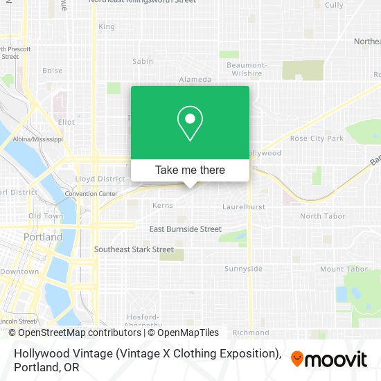 Hollywood Vintage (Vintage X Clothing Exposition) map