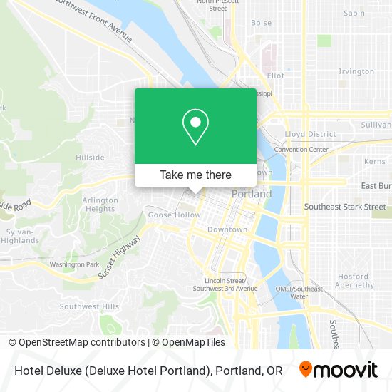 Mapa de Hotel Deluxe (Deluxe Hotel Portland)