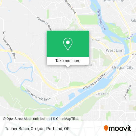 Mapa de Tanner Basin, Oregon