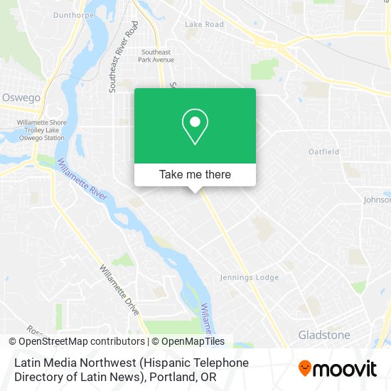 Mapa de Latin Media Northwest (Hispanic Telephone Directory of Latin News)