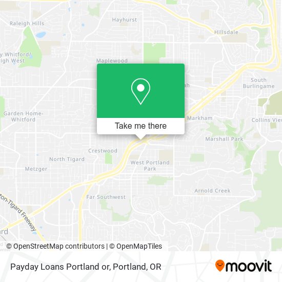 Mapa de Payday Loans Portland or