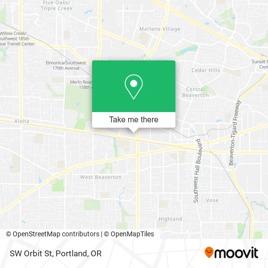 SW Orbit St map