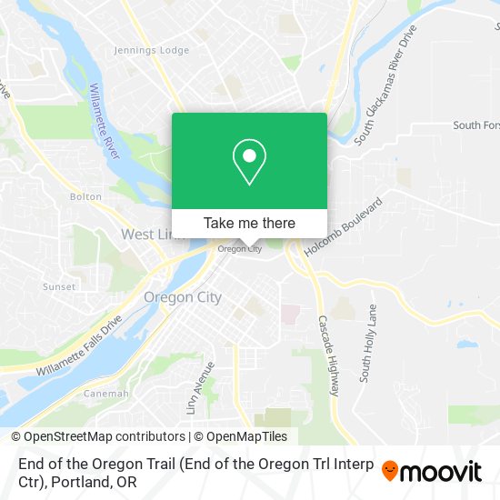 End of the Oregon Trail (End of the Oregon Trl Interp Ctr) map