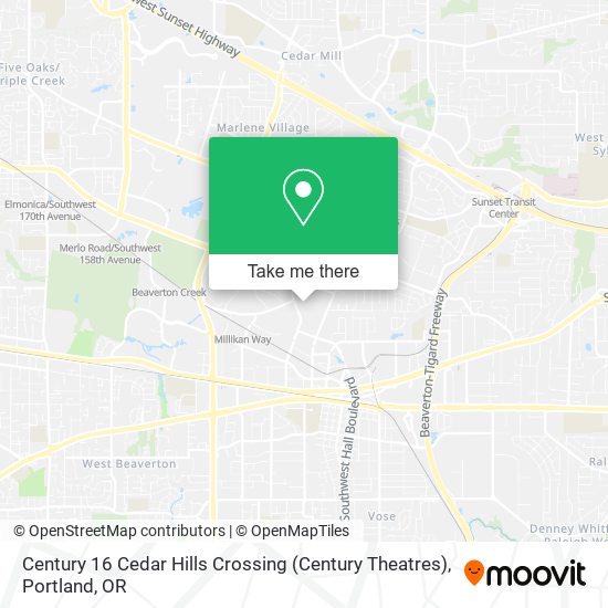 Mapa de Century 16 Cedar Hills Crossing (Century Theatres)