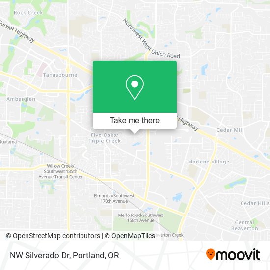 NW Silverado Dr map