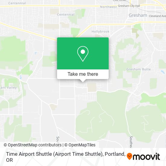 Time Airport Shuttle map