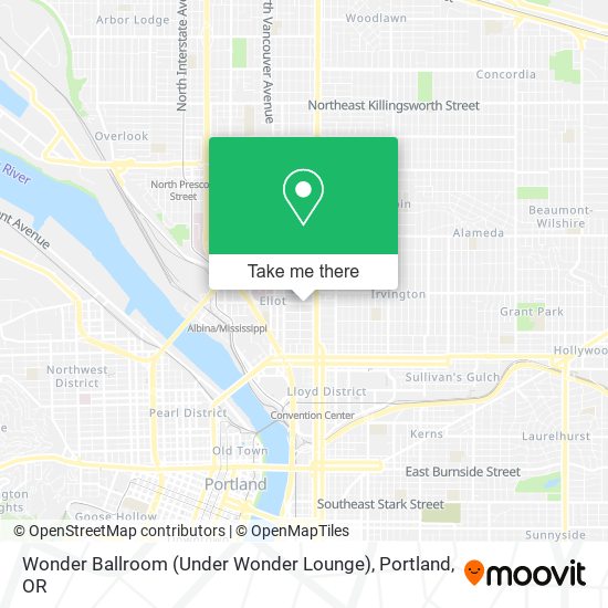 Wonder Ballroom (Under Wonder Lounge) map