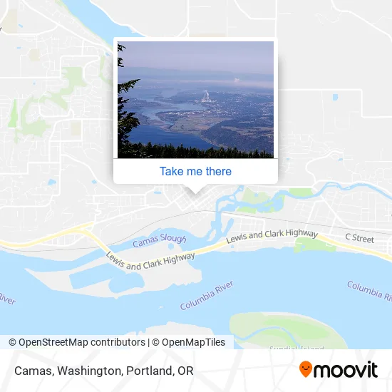 Mapa de Camas, Washington