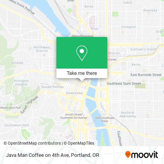 Java Man Coffee on 4th Ave map