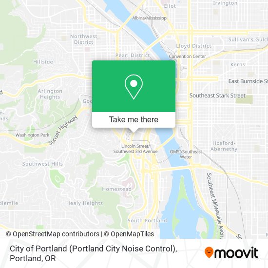 Mapa de City of Portland (Portland City Noise Control)