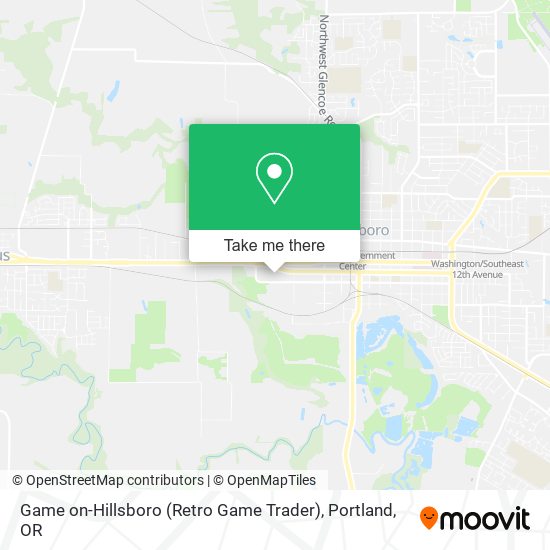 Mapa de Game on-Hillsboro (Retro Game Trader)