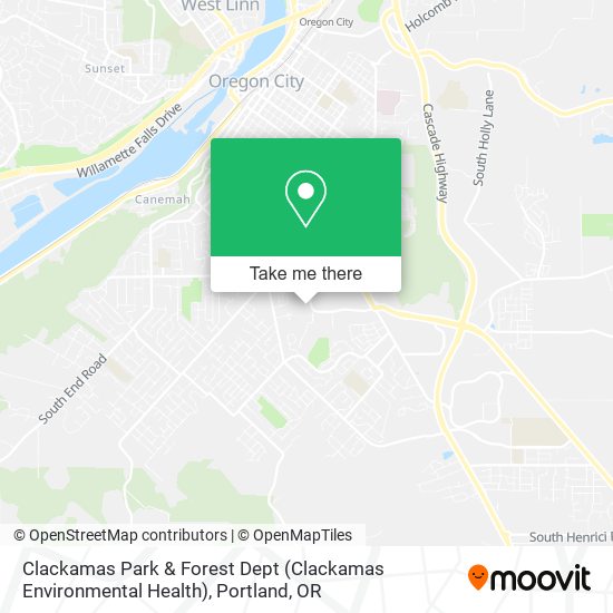 Mapa de Clackamas Park & Forest Dept (Clackamas Environmental Health)