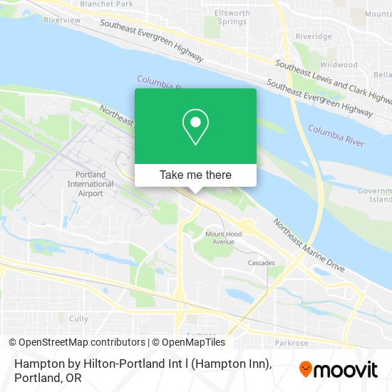 Mapa de Hampton by Hilton-Portland Int l (Hampton Inn)
