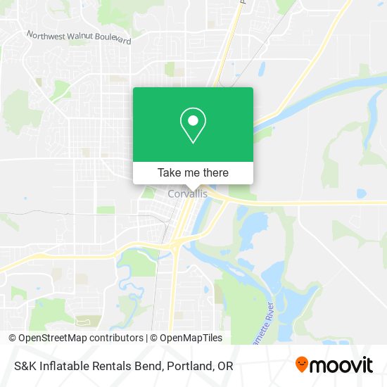 S&K Inflatable Rentals Bend map