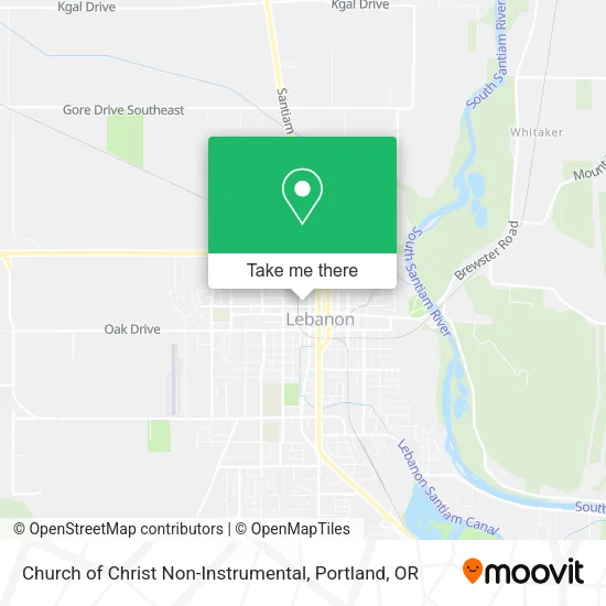 Church of Christ Non-Instrumental map