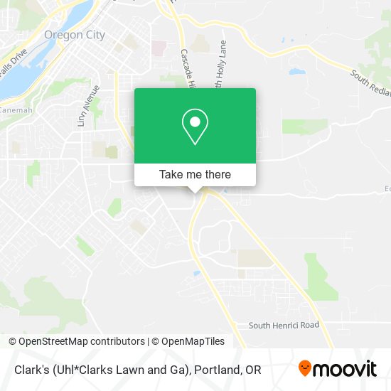 Clark's (Uhl*Clarks Lawn and Ga) map