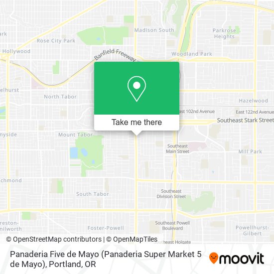 Mapa de Panaderia Five de Mayo (Panaderia Super Market 5 de Mayo)