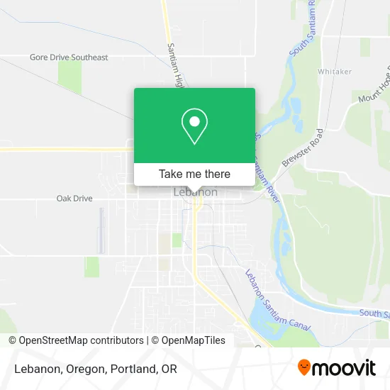 Mapa de Lebanon, Oregon