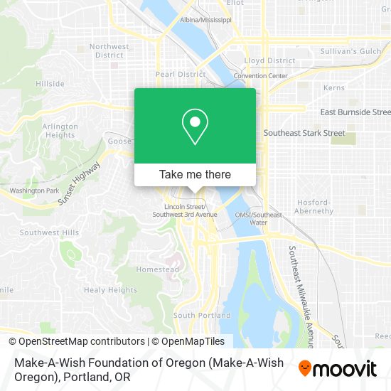 Make-A-Wish Foundation of Oregon (Make-A-Wish Oregon) map