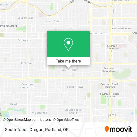 South Tabor, Oregon map