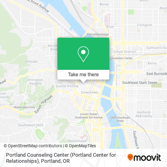Mapa de Portland Counseling Center (Portland Center for Relationships)