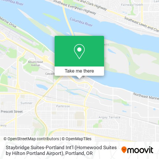 Mapa de Staybridge Suites-Portland Int'l (Homewood Suites by Hilton Portland Airport)