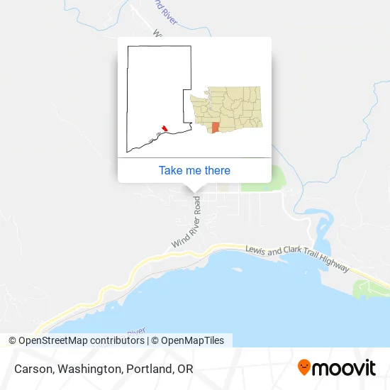 Carson, Washington map