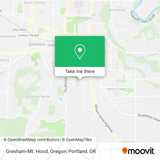 Gresham-Mt. Hood, Oregon map