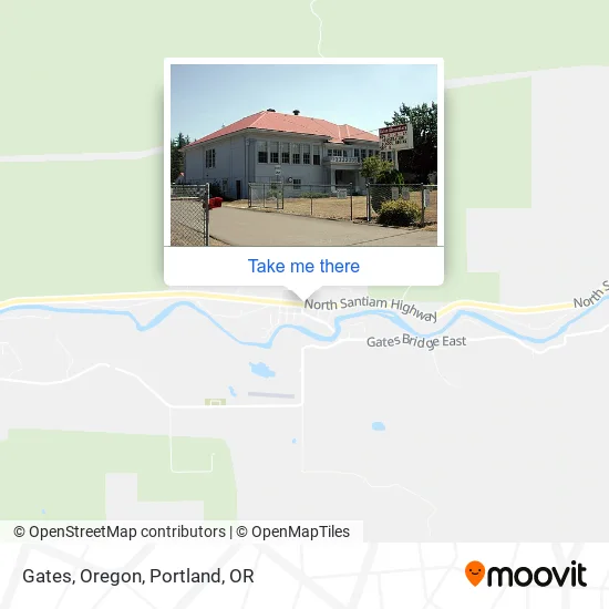 Gates, Oregon map