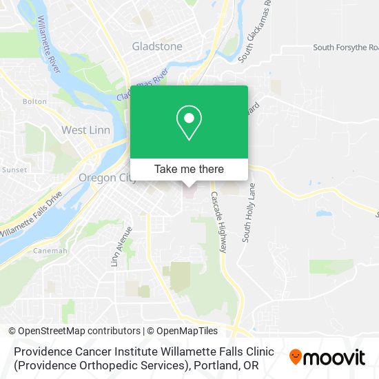 Mapa de Providence Cancer Institute Willamette Falls Clinic (Providence Orthopedic Services)