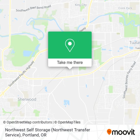 Northwest Self Storage (Northwest Transfer Service) map