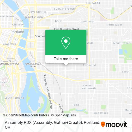 Mapa de Assembly PDX (Assembly: Gather+Create)