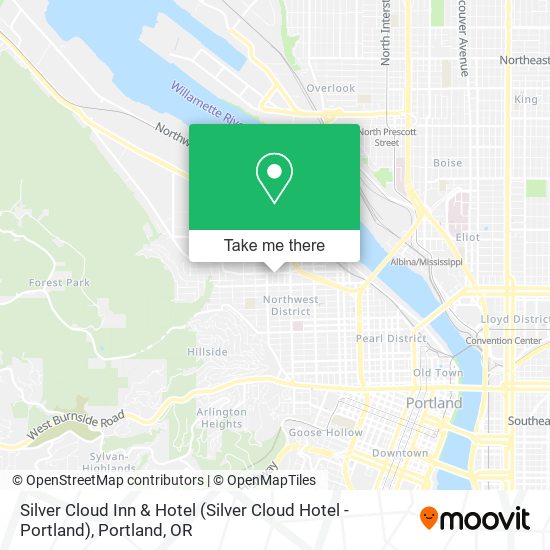 Mapa de Silver Cloud Inn & Hotel