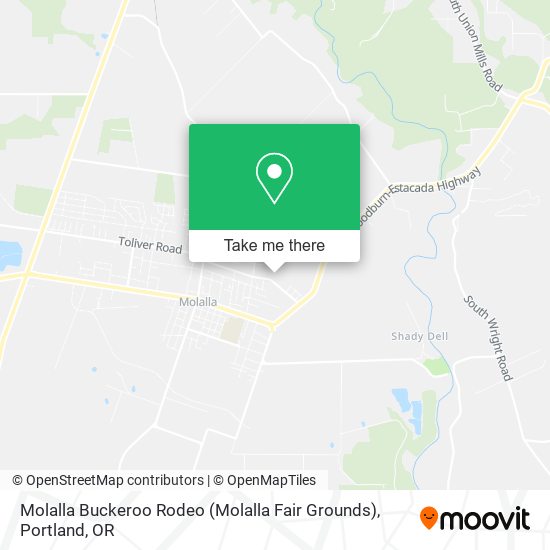 Mapa de Molalla Buckeroo Rodeo (Molalla Fair Grounds)