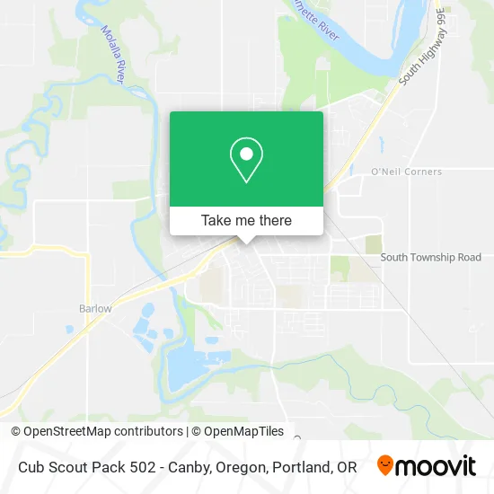 Cub Scout Pack 502 - Canby, Oregon map