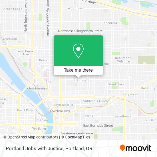 Mapa de Portland Jobs with Justice