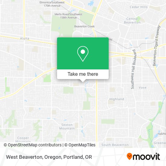 Mapa de West Beaverton, Oregon