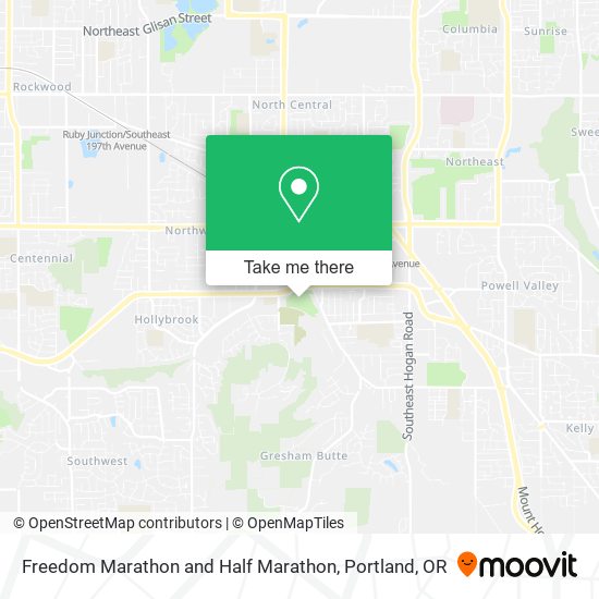 Freedom Marathon and Half Marathon map