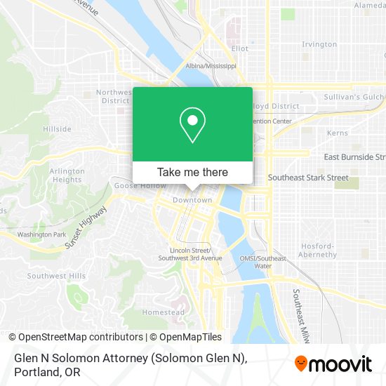 Glen N Solomon Attorney map