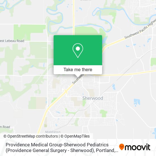 Mapa de Providence Medical Group-Sherwood Pediatrics (Providence General Surgery - Sherwood)