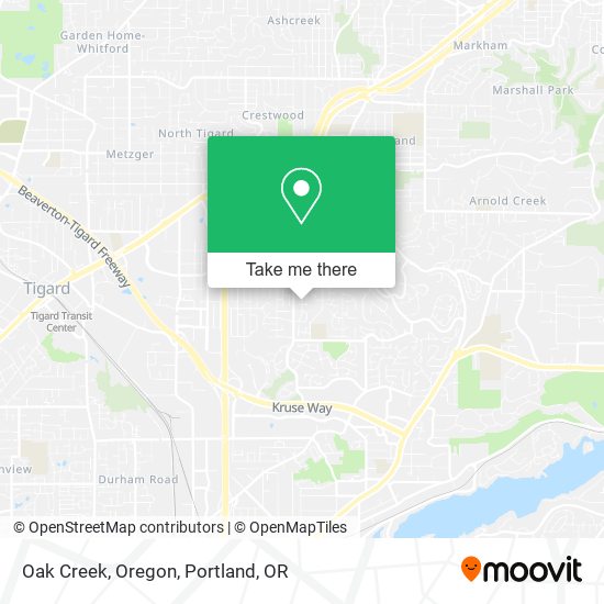 Mapa de Oak Creek, Oregon